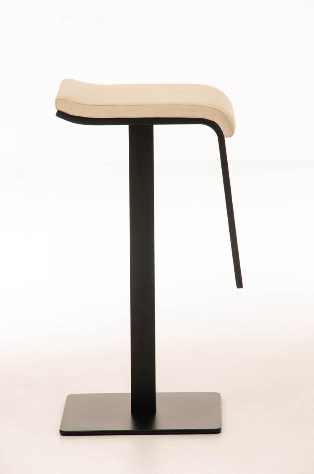 BARHOCKER Stoff creme - Creme/Schwarz, Textil/Metall (39/78/42cm) - CLP