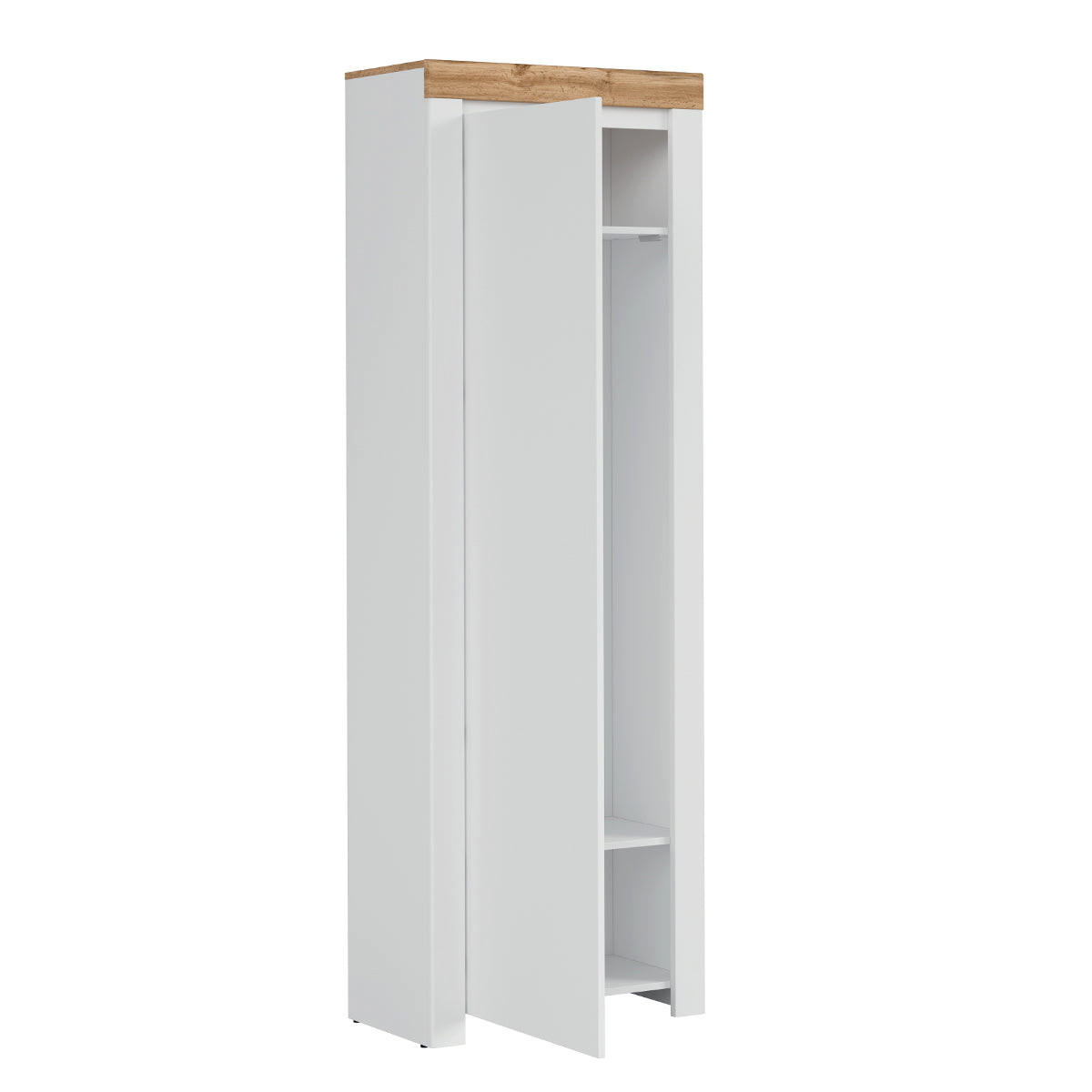 PŘEDSÍŇOVÝ NÁBYTEK Hella Bílá a dřevo - bílá, kompozitní dřevo (68/203/37cm) - Petits-meubles