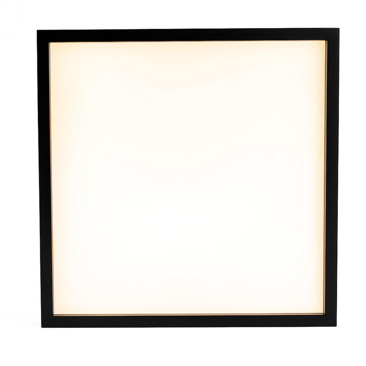 LED DECKENLEUCHTE Backlight Schwarz - Schwarz, Kunststoff (42.2/42.2/4cm) - Briloner