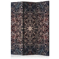 PARAVENT Beidseitig Bedruckter 3-tlg 135x172 cm Mandala Abstraktion - Multicolor, Holz/Textil (135/172/3cm) - Muralo