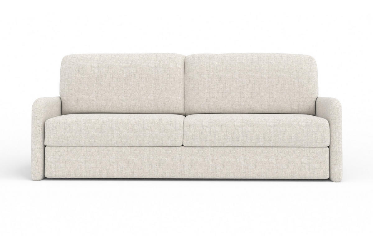 2-SITZER SOFA BIANCO 215 cm breit in Stoff Creme - Creme, Holzwerkstoff/Textil (215/90/92cm) - Deine Möbel 24