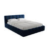 POLSTERBETT mit Bettkasten und Lattenrost 180x228 Blau - Blau/Schwarz, Kunststoff/Textil (160/200cm) - Makamii