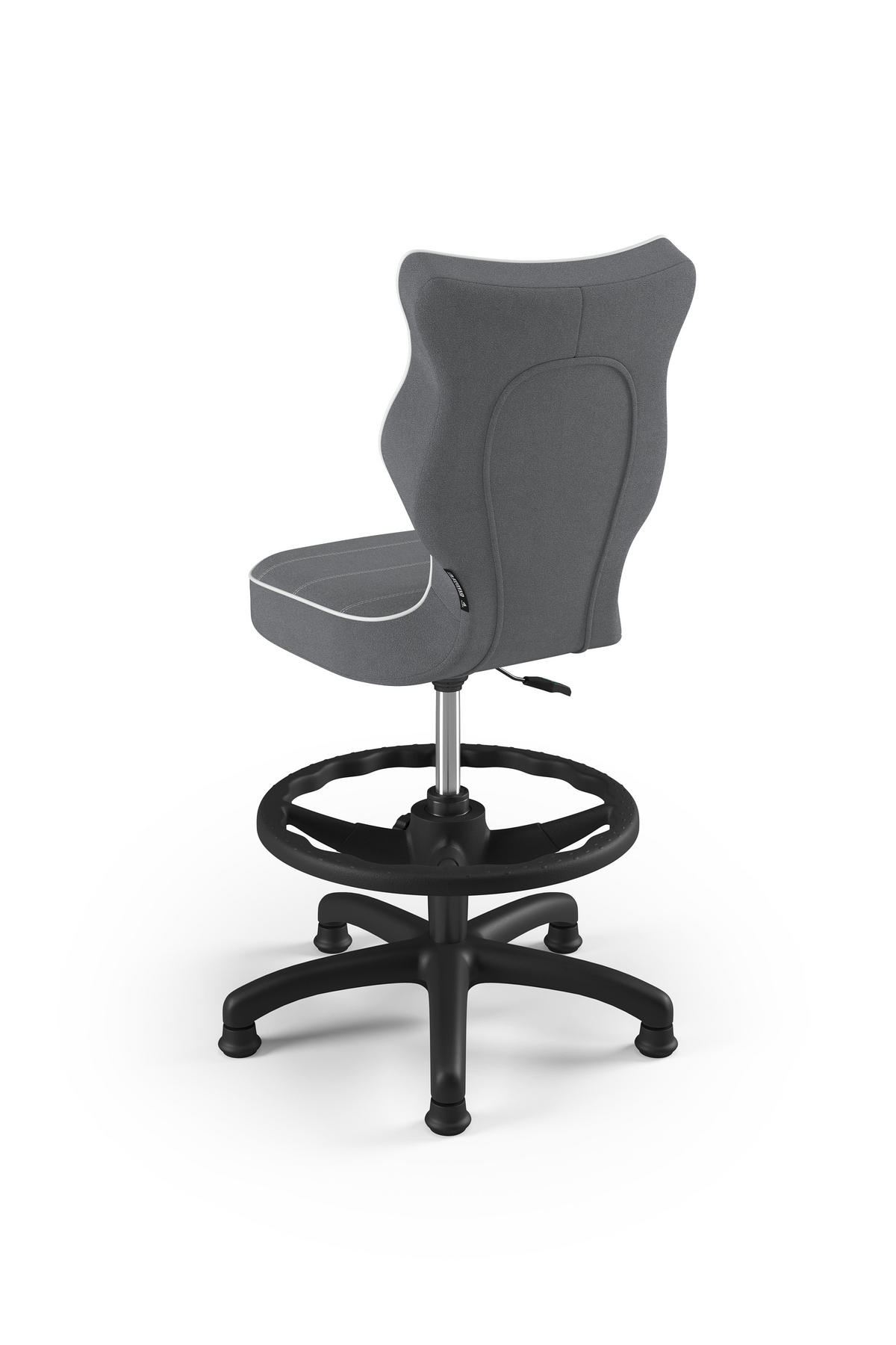 KINDERSTUHL Petit mit Fußstütze - Dunkelgrau/Weiß, Textil (66/90/66cm) - RAUMHIRSCH FURNITURE