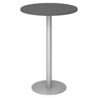 STEHTISCH rund STH 80/80/111,6 cm in Graphitfarben/Silberfarben - Silberfarben/Graphitfarben, Holzwerkstoff (80/80/111.6cm) - bümö