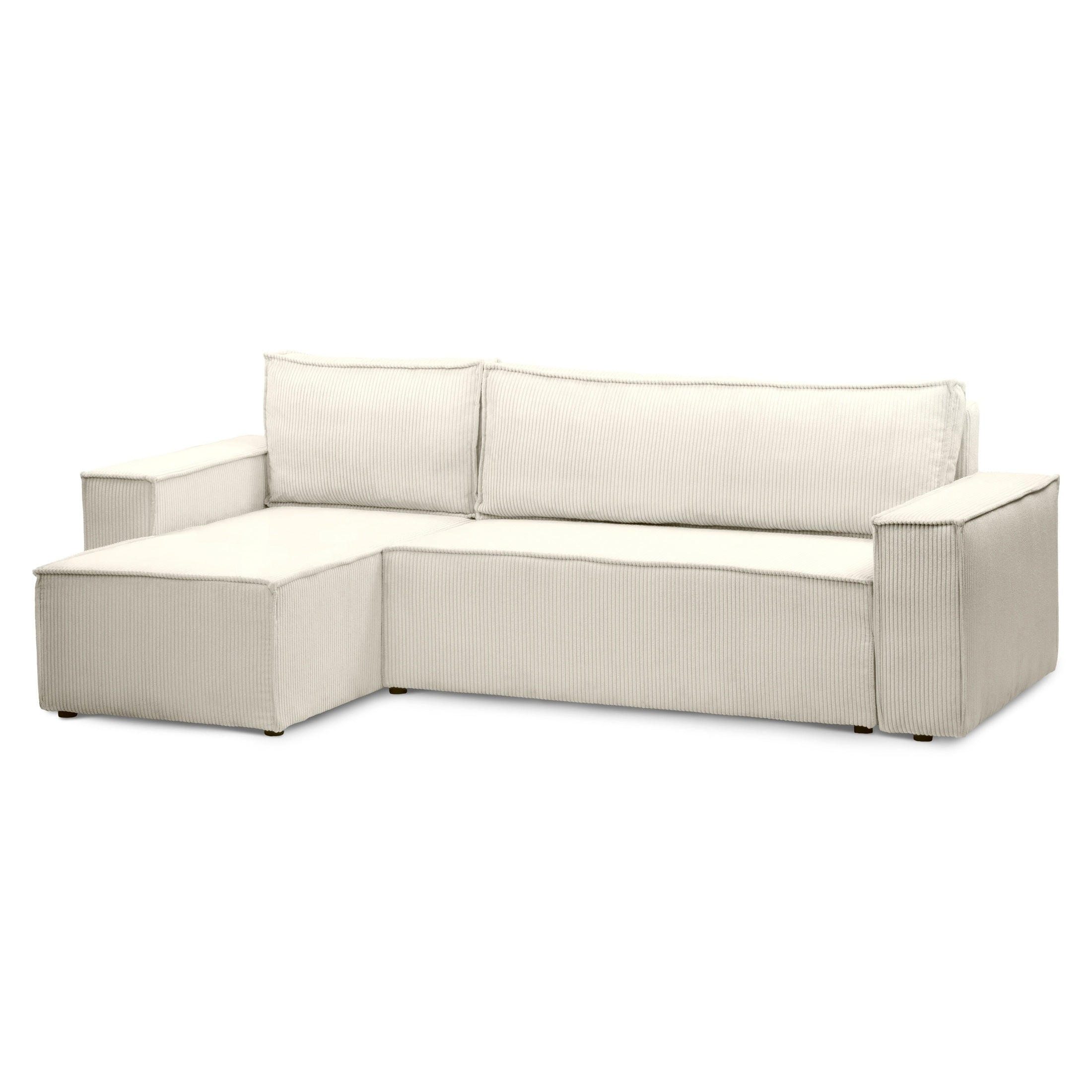 ECKSOFA Agi Ecru 60 cm - Ecru, Textil (244/60cm)