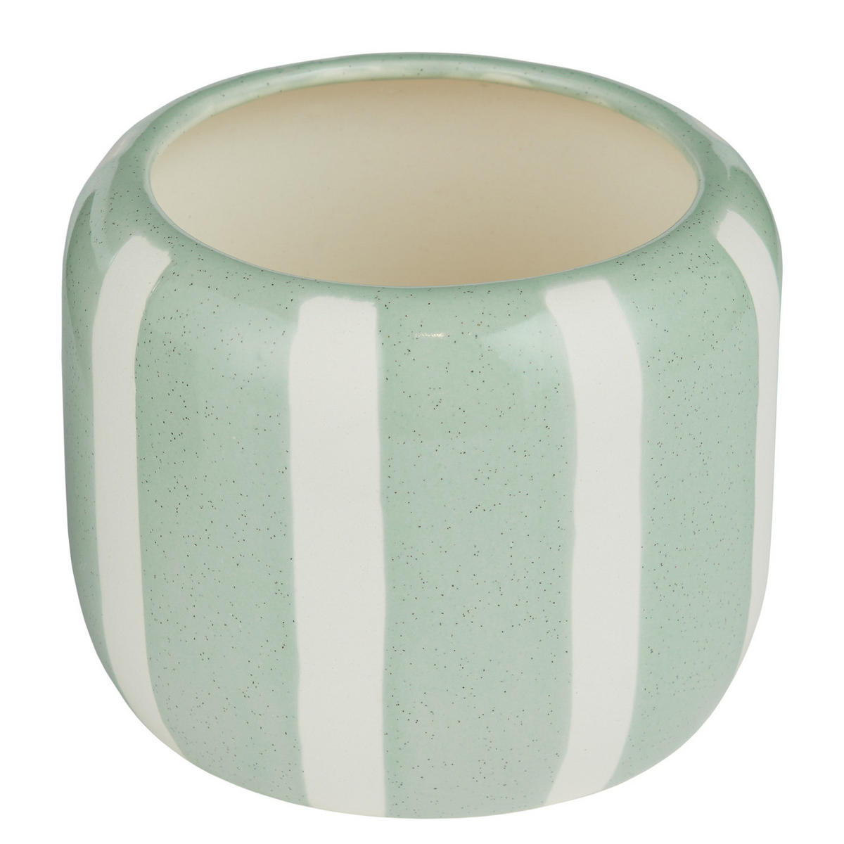 BLUMENTOPF Lines - Weiß/Mintgrün, Keramik (12cm) - Butlers