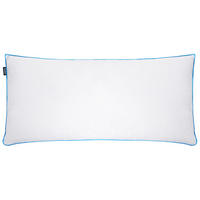 KOPFKISSEN Weiß 40/80 cm Aneto - Blau/Weiß, Naturmaterialen (80/40cm) - Beliani