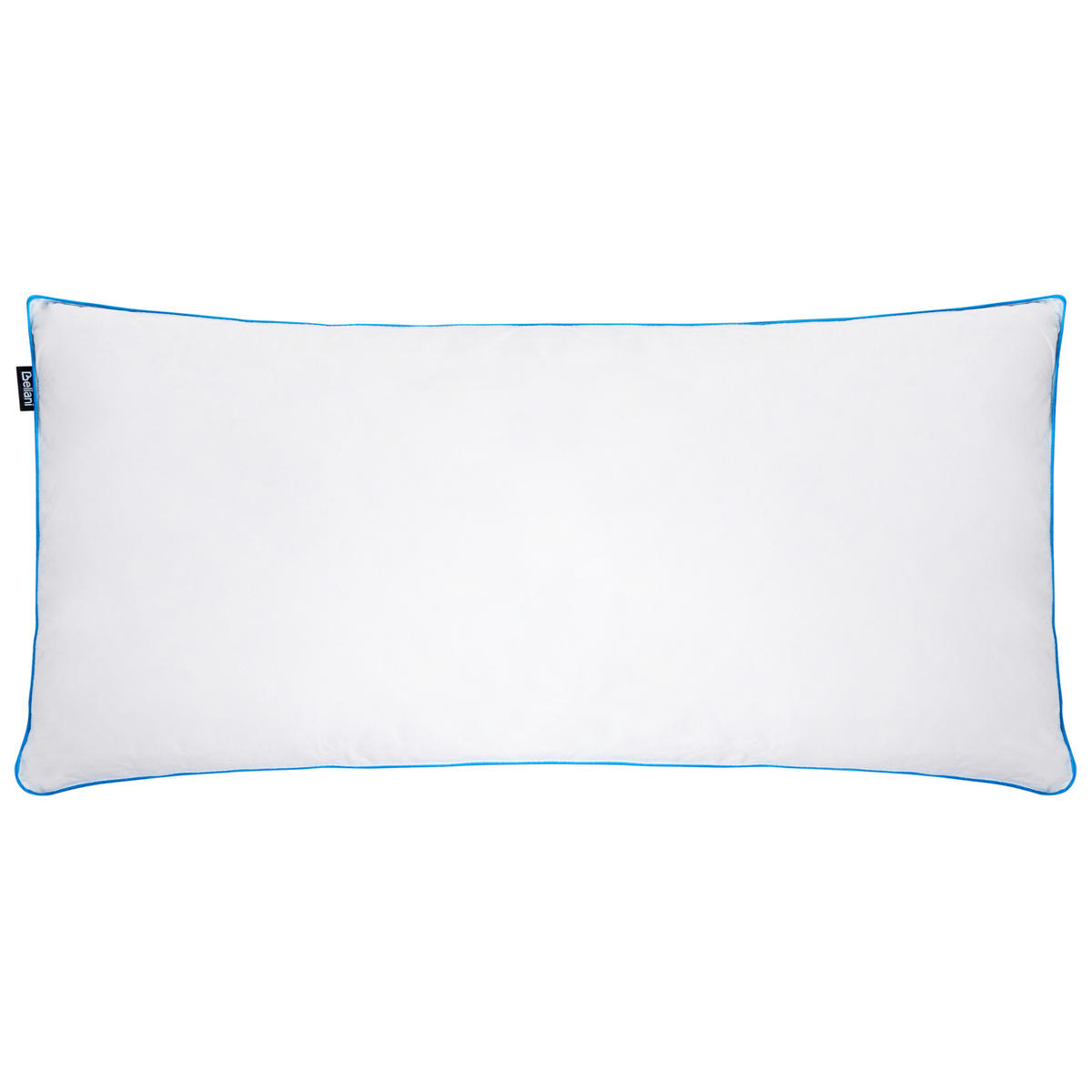 KOPFKISSEN Weiß 40/80 cm Aneto - Blau/Weiß, Naturmaterialen (80/40cm) - Beliani