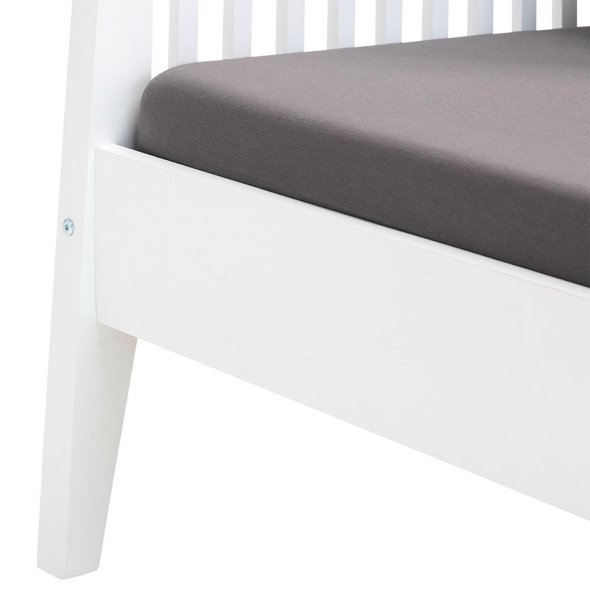 BETT 140/200 cm weiß Kopfteil - Weiß, Holz (140/200cm) - Homestyle4u