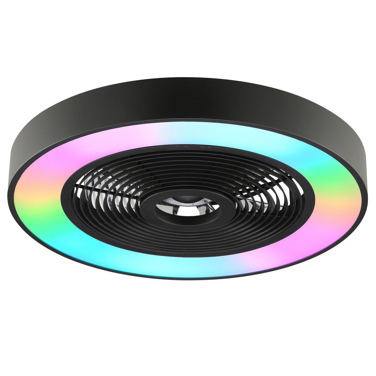 LED DECKENLEUCHTE Catania Schwarz 48,6/48,6/13,7 cm - Schwarz, Kunststoff (48.6/48.6/13.7cm) - Brilliant