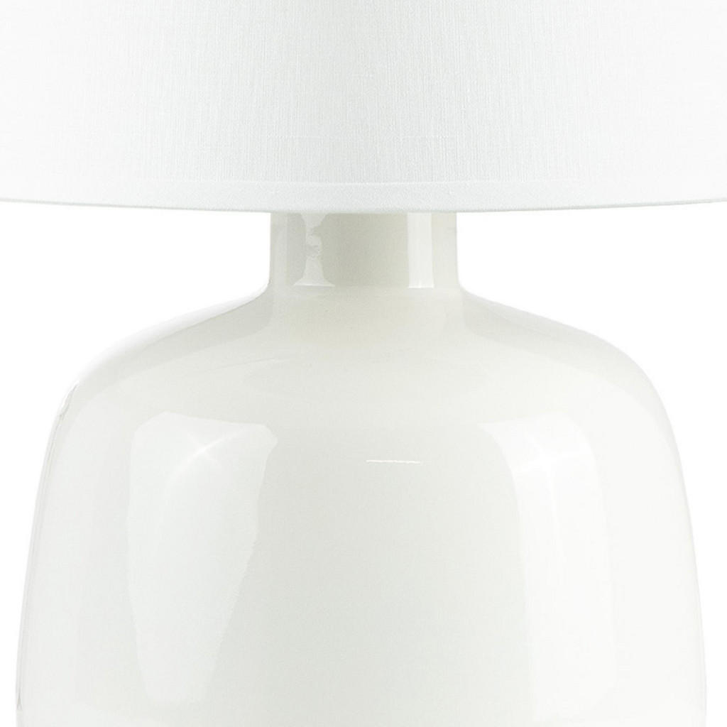 Thumbnail - Konsimo® Tischlampe, Weiß, Metall, Textil, 22x32x22 cm, Lampen & Leuchten, Innenbeleuchtung, Tischlampen, Tischlampen