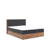 BOXBETT Maximo In überlänge - Schwarz, Holzwerkstoff/Textil (200/220cm) - Fun Möbel