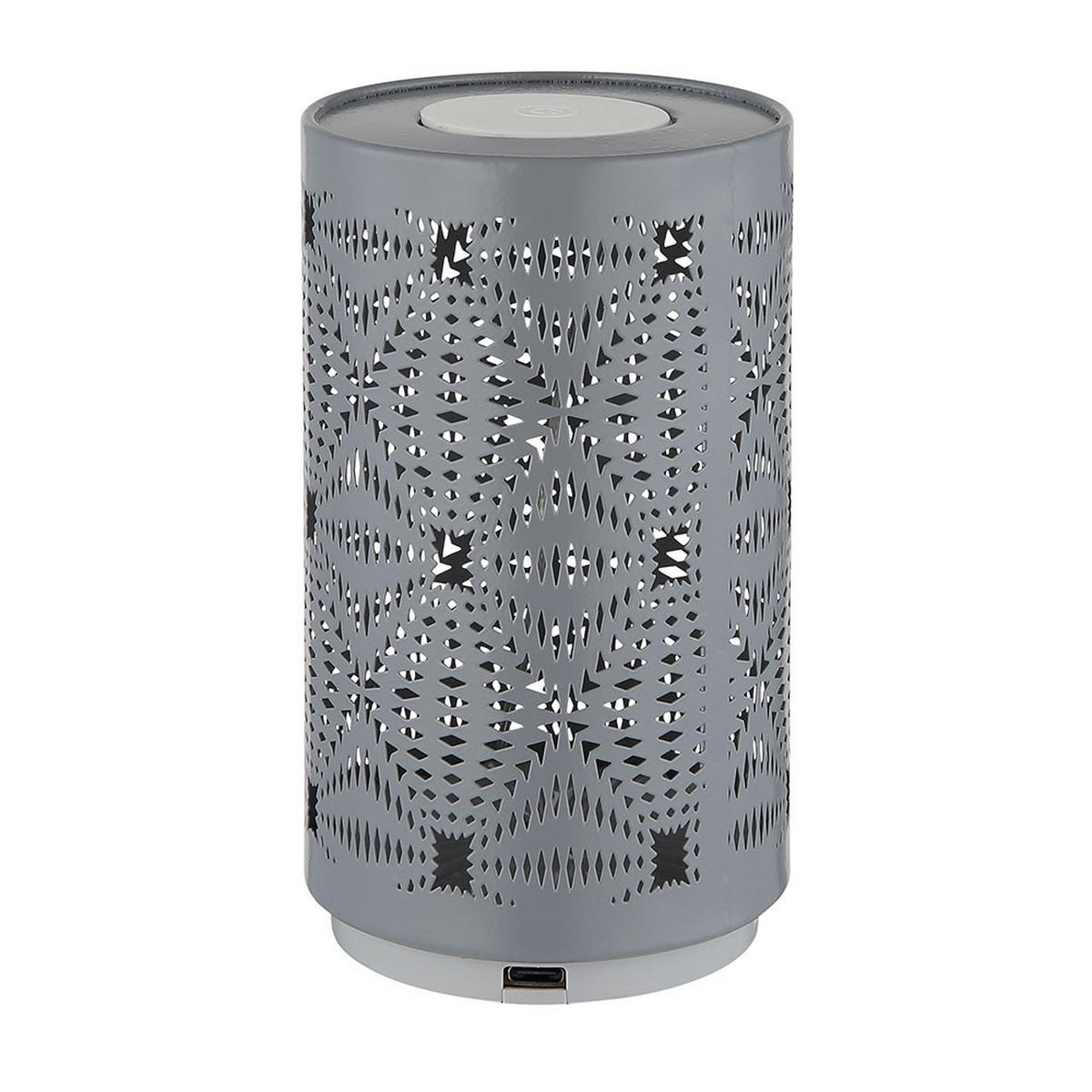 2X LED TISCHLEUCHTE Grau mit Touch-Funktion - Grau, Metall (8/8/14cm) - Globo Lighting