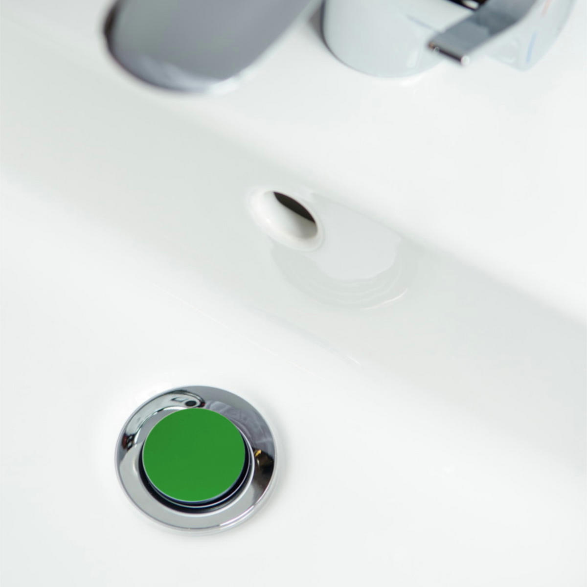 WASCHBECKENSTÖPSEL Grün - Grün, Kunststoff/Metall (4/7/7cm) - Sanilo
