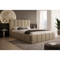 POLSTERBETT Vilo 160x200 mit Bettkasten und Stabilem Metallgestell - Braun, Textil (160/200cm) - Storez24