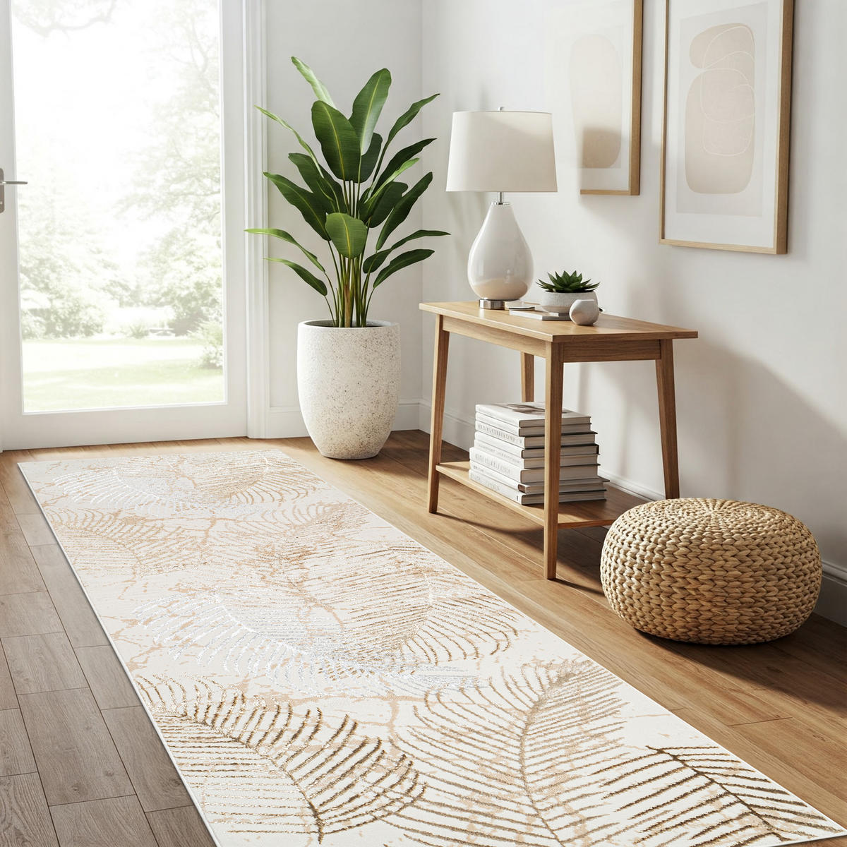TEPPICHLÄUFER CRYSTAL braun natur 120/250 cm - Braun, Textil (120/250cm) - Tapiso