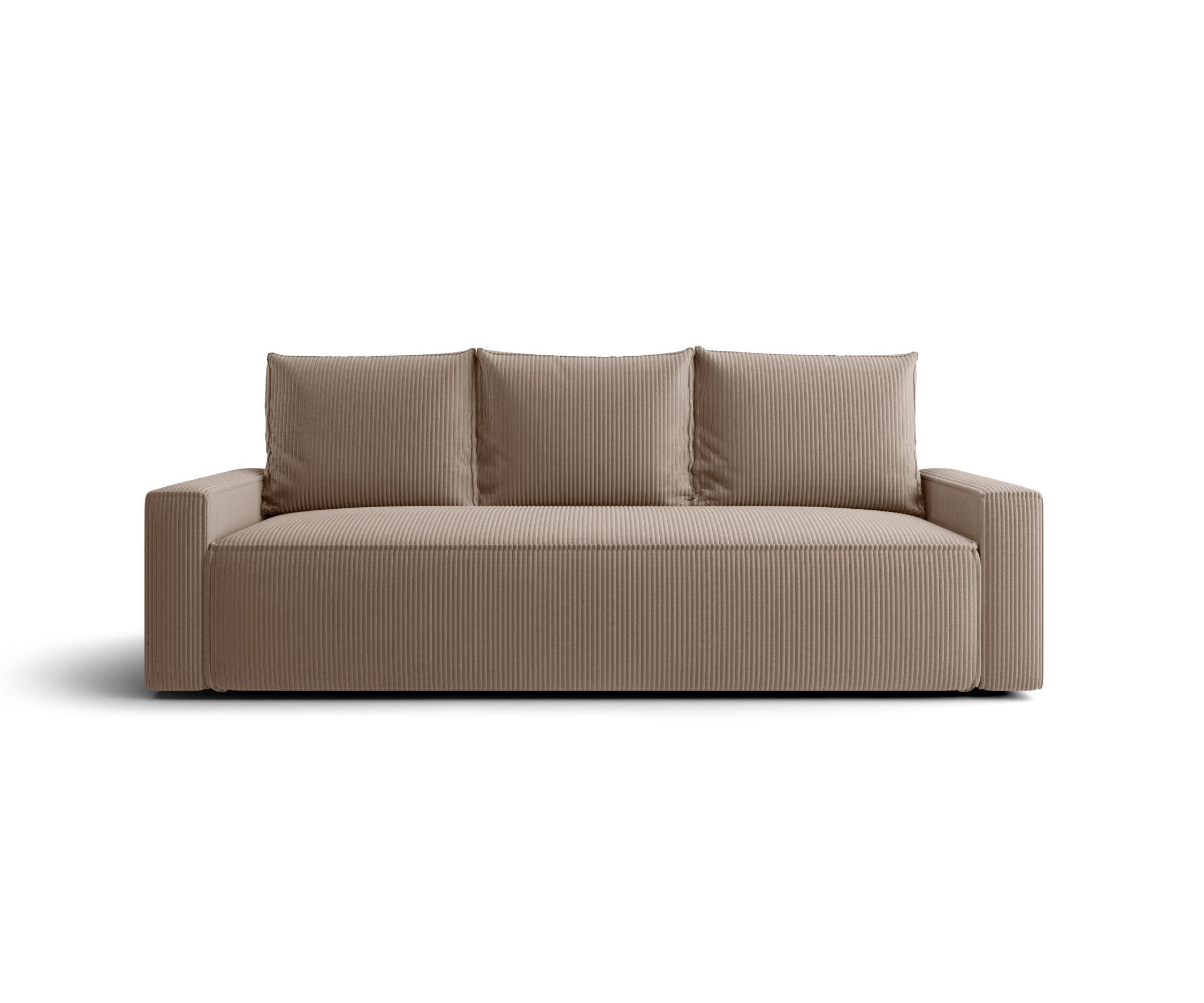 SOFA mit Schlaffunktion SAVIO Poso 02 - Cappuccino, Textil (232/90/90cm) - Bedante