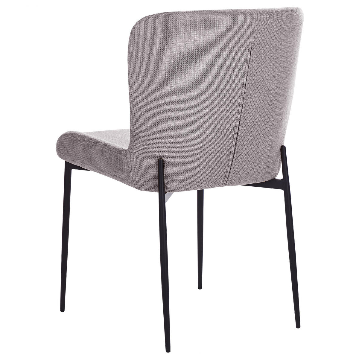 ESSZIMMERSTUHL 2er-Set Polsterbezug Grau Ada - Grau, Textil/Metall (49/82/48cm) - Beliani