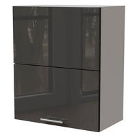 HÄNGESCHRANK Essen W8B/60-AV Weiß / Graphit Hochglanz 60 / 32,5 / 72cm - Graphitfarben/Weiß, Holz/Holzwerkstoff (60/72/32.5cm) - Feldmann-Wohnen