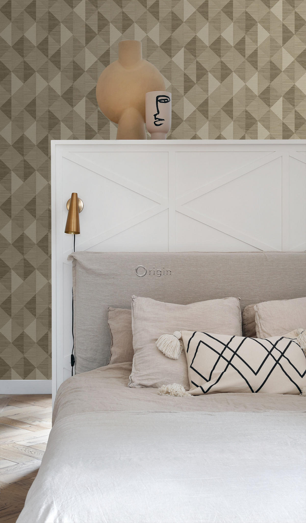 TAPETE 3D Grasmuster 50 x 900 cm - Braun, Papier (50/900cm) - Origin Wallcoverings