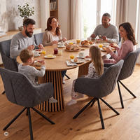 ESSZIMMER-SET Cuneo und Oria FSC®100% - Braun/Grau, Holz (210/75/120cm) - Mr. Deko