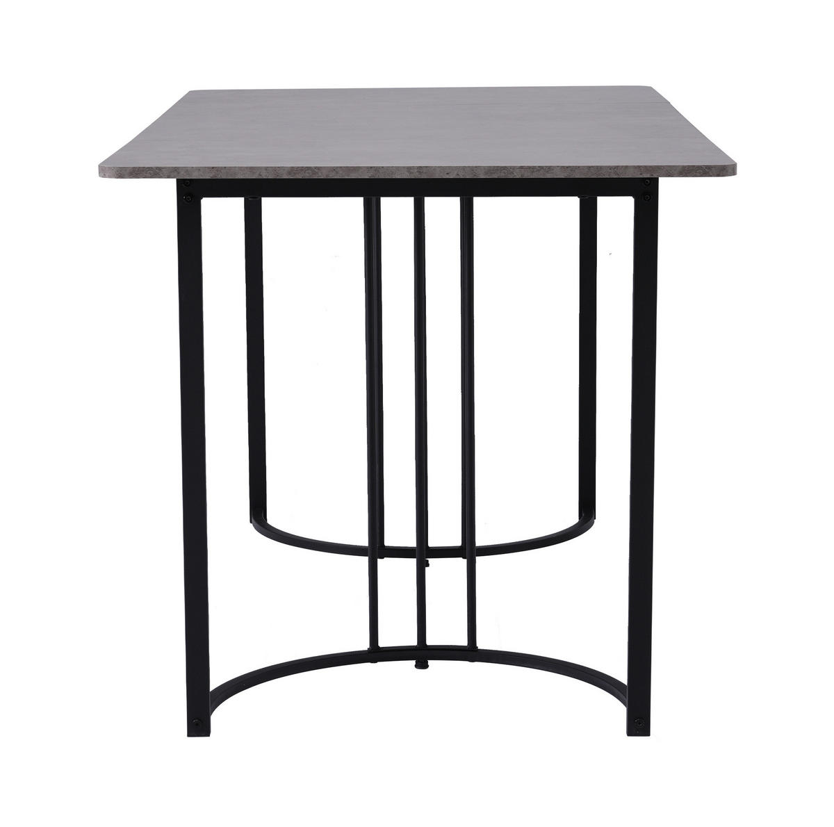 ESSTISCH 140/80/75 cm in Grau mit Marmor-Dekor und verstellbaren Füßen - Grau, Holzwerkstoff (140/80/75cm) - Flora Grace