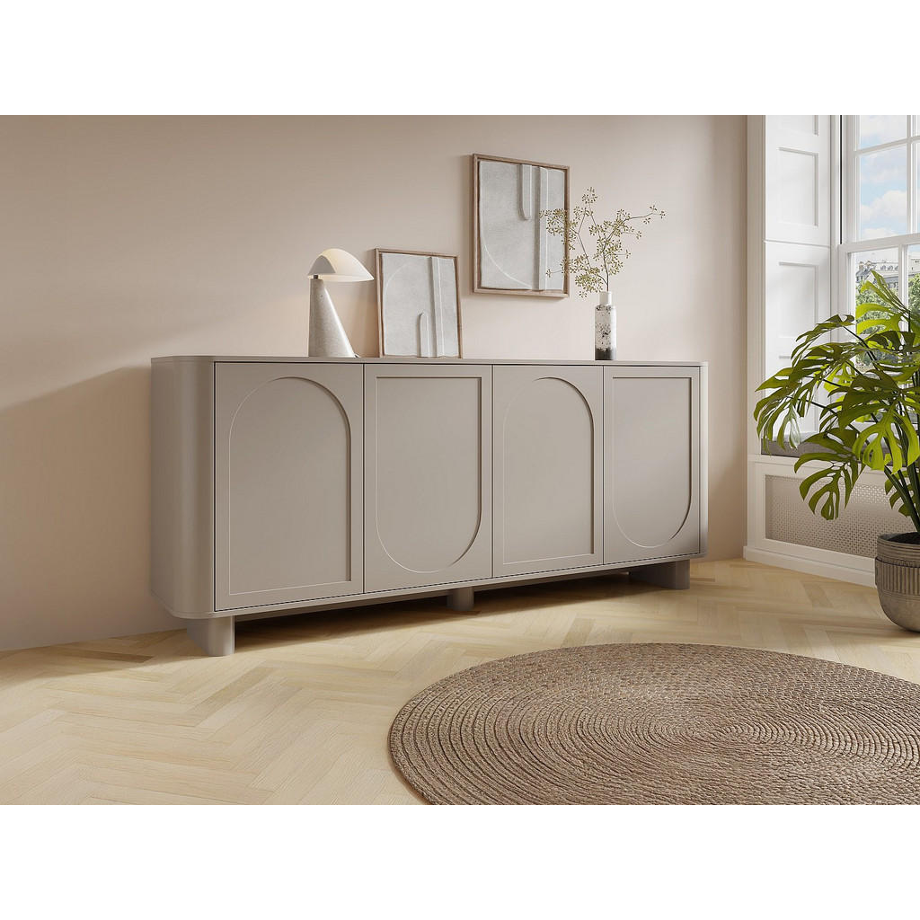Thumbnail - Vente-Unique Sideboard, Braun, Holz, Uni, 200x85x40 cm, Wohnzimmer, Kommoden & Sideboards, Sideboards