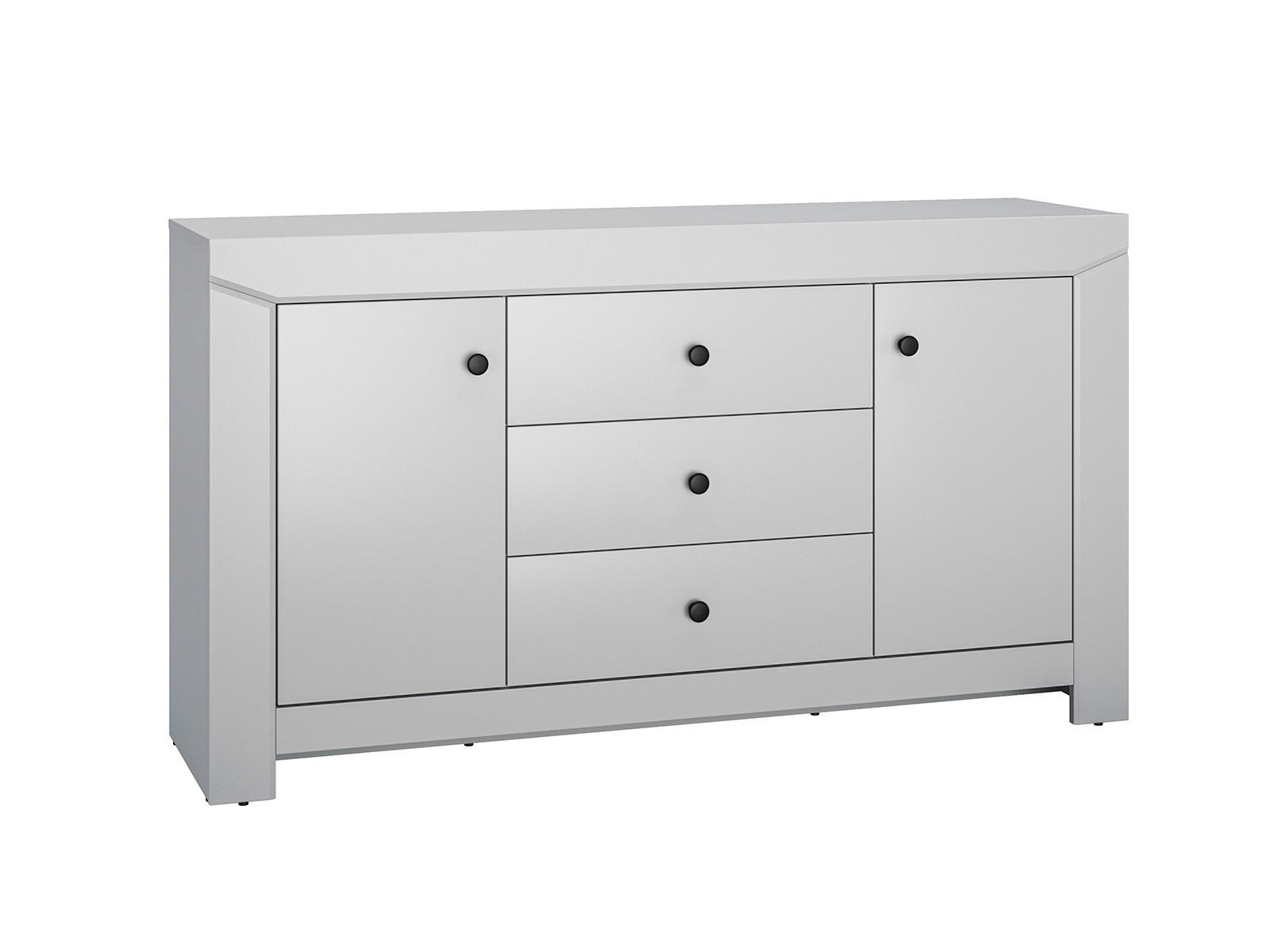 SIDEBOARD Terni silbergrau 153 / 42 / 85cm - Silberfarben/Grau, Holz/Holzwerkstoff (153/85/42cm) - Feldmann-Wohnen
