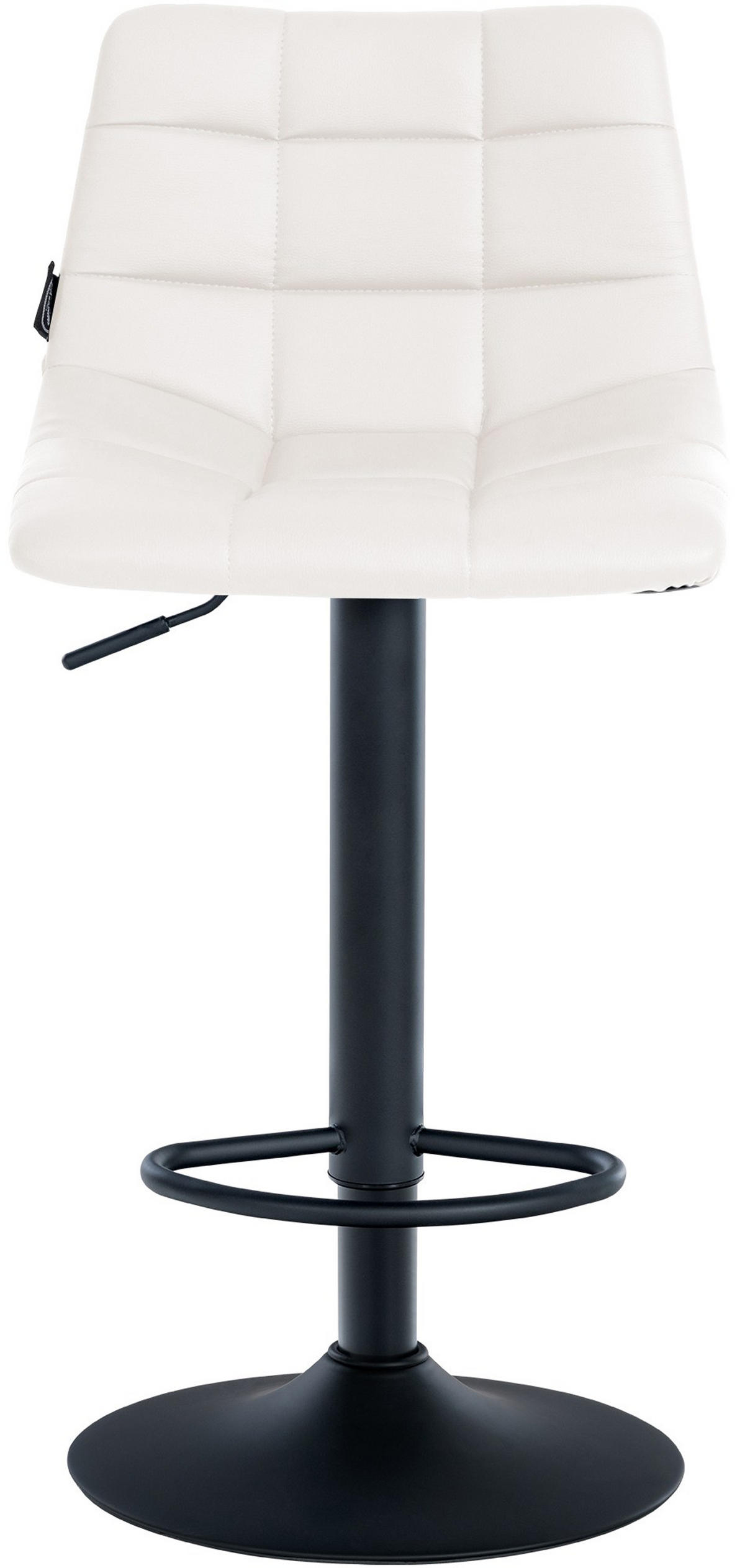BARHOCKER 2er Set James Kunstleder schwarz weiß - Schwarz/Weiß, Kunststoff/Metall (43/108.5/46.5cm) - TPFLiving