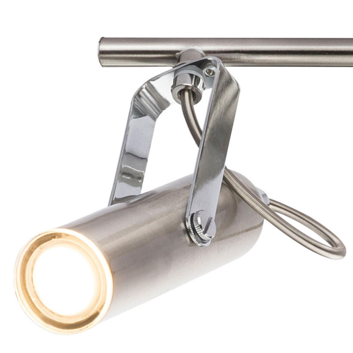 LED DECKENLEUCHTE Chrom Silber matt - Silberfarben, Metall (68/8/16cm) - Globo Lighting