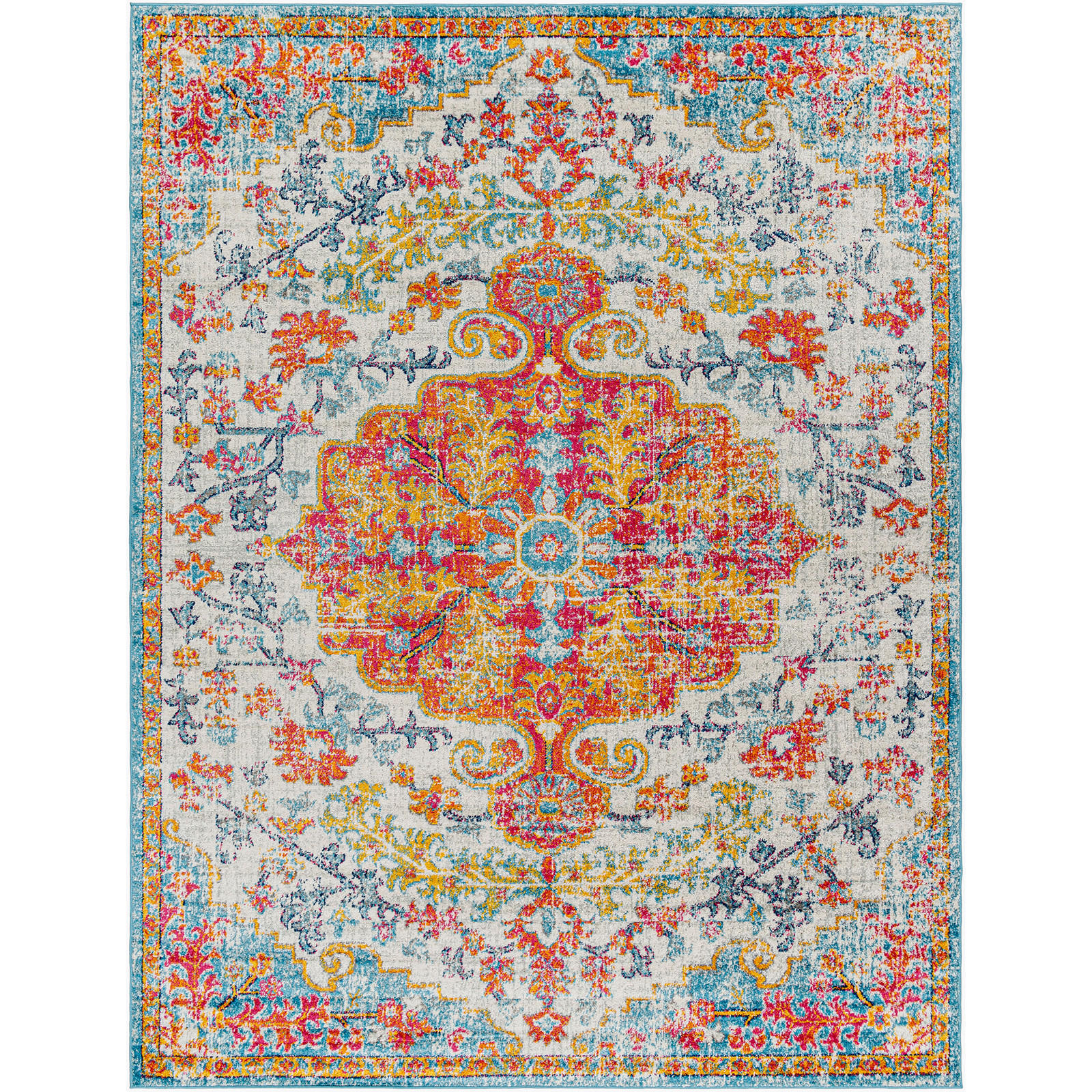 VINTAGE-TEPPICH 120x170 cm Mehrfarbig - Dunkelgelb, Textil (120/170cm) - LIVABLISS