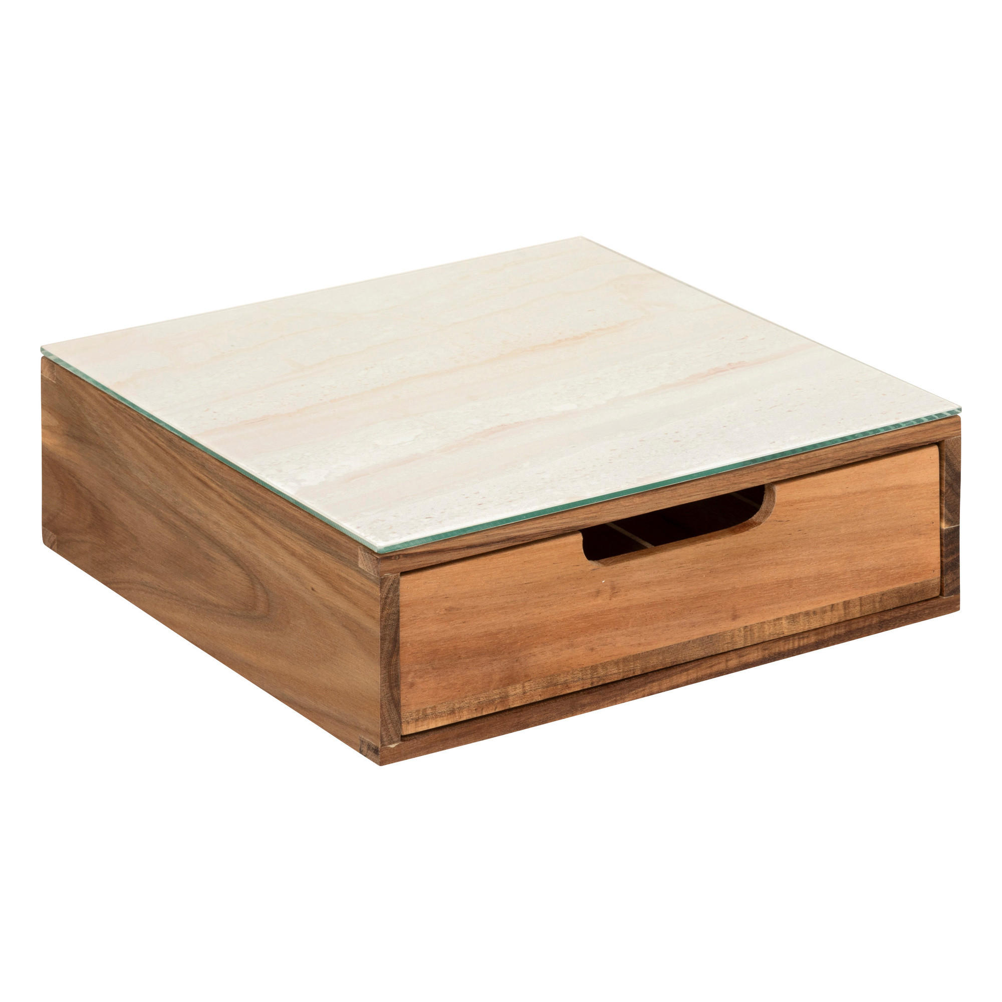 BEHÄLTER für Kaffeekapseln Natu 30/30/9,7 cm - Braun, Holz (30/9.7/30cm) - 5five Simply Smart