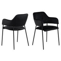 ARMLEHNSTUHL 2er-Set schwarz - Schwarz, Holzwerkstoff (54/82/55cm) - ebuy24