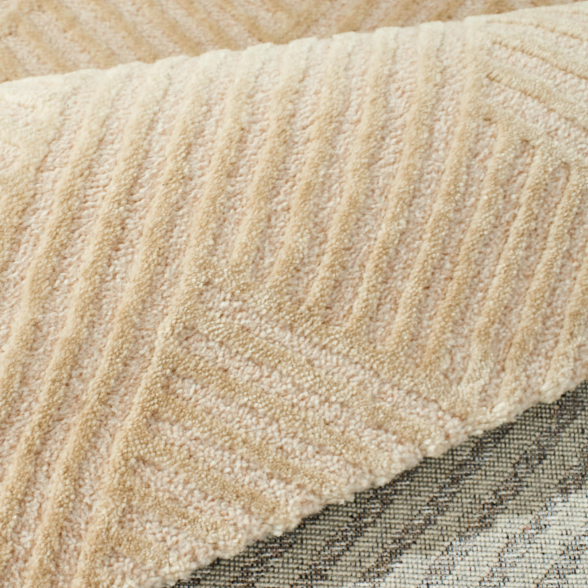 TEPPICH mit grafischem Muster in Beige Bianca 80x150 cm - Beige, Textil (80/150cm) - Nazar Rugs