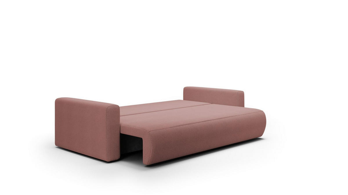 SOFA Schlafsofa Chaira - Rosa, Holzwerkstoff/Textil (238/85/103cm) - Fun Möbel