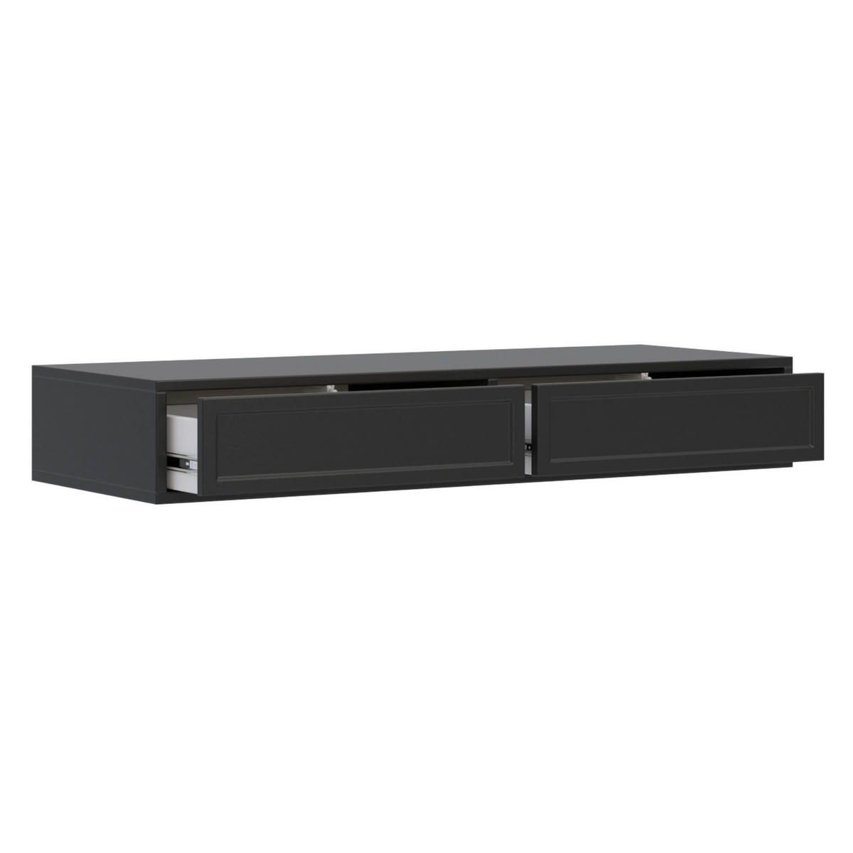 SCHMINKTISCH Velveto Schwarz 110 cm - Schwarz, Holzwerkstoff (110/17/40cm) - Selsey