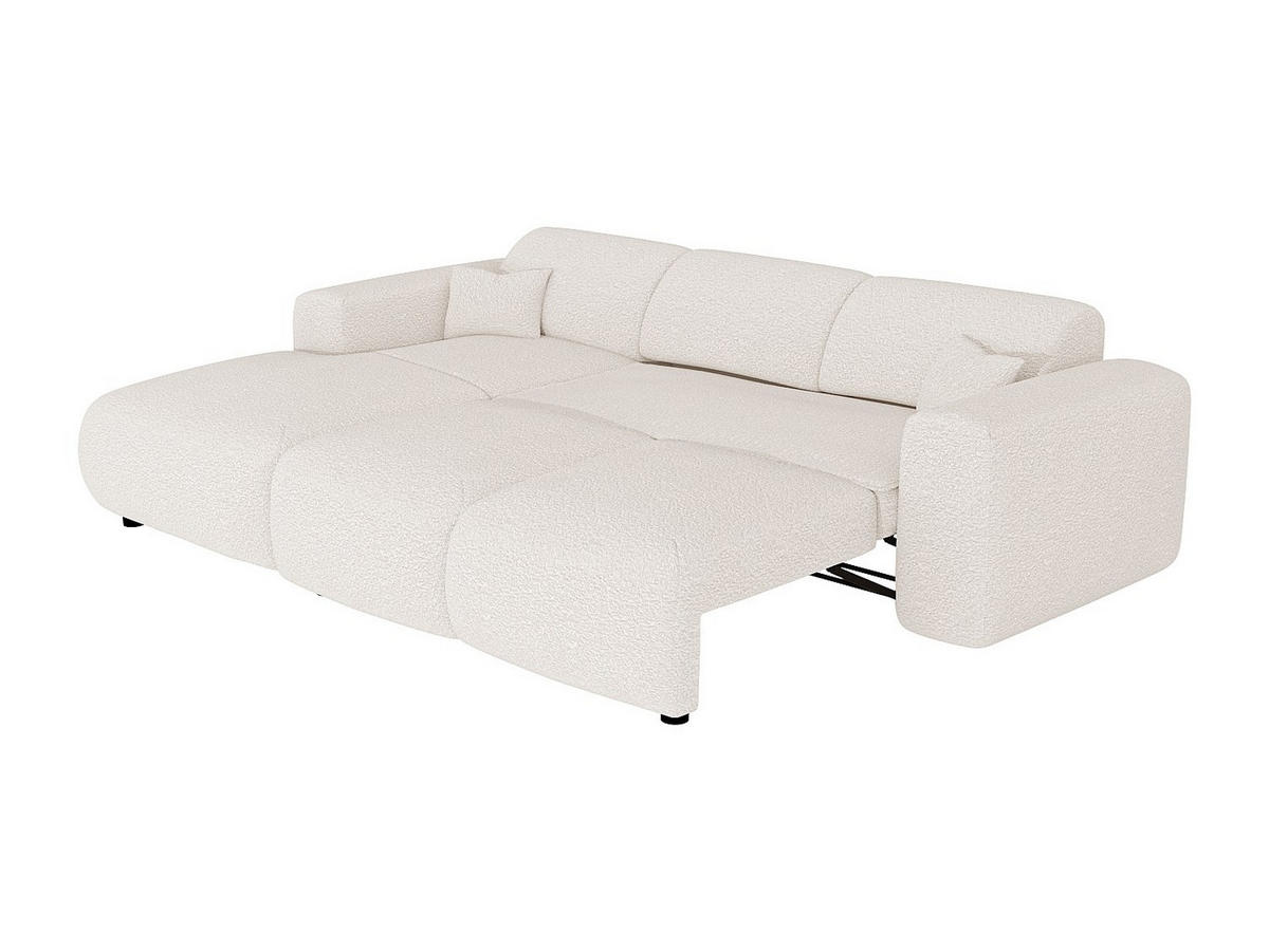 SCHLAFSOFA - 5 Personen - stoff - weiß Pogni - Weiß, Textil (283/77/180cm) - Vente-Unique