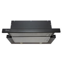 DUNSTABZUGSHAUBE GCH B 135 BL + umluftset, 60 cm Schwarz - Schwarz, Metall (60/24.3/30cm) - Gurari