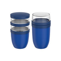 LUNCHPOT-SET XL Ellipse Vivid Blue 900 ml + 1050 ml 2er Set - Dunkelblau, Kunststoff (10.7/20/10.7cm) - Mepal