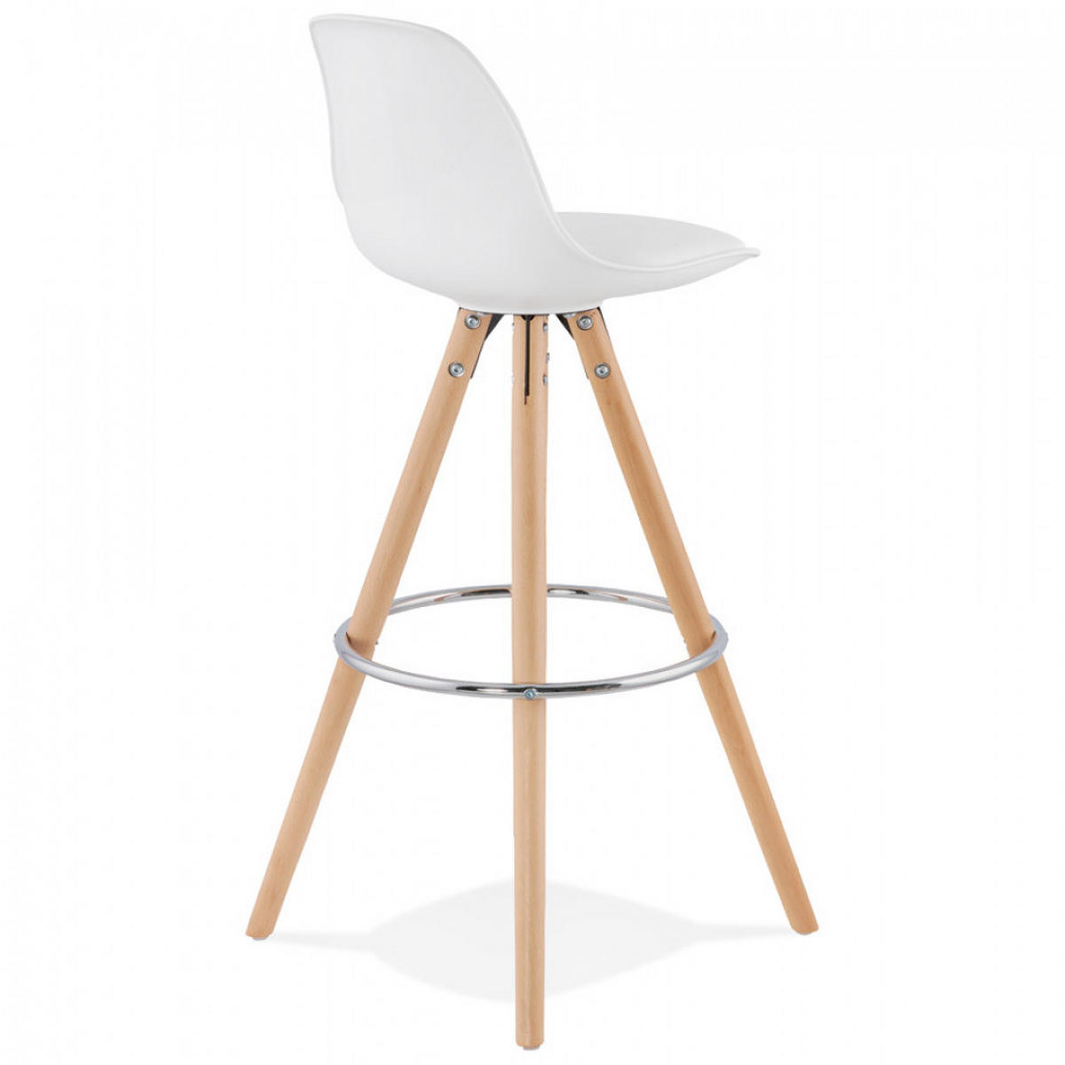 BARHOCKER Weiß 42x95x43cm - Weiß, Holz/Kunststoff (42/95/43cm) - AlterEgo