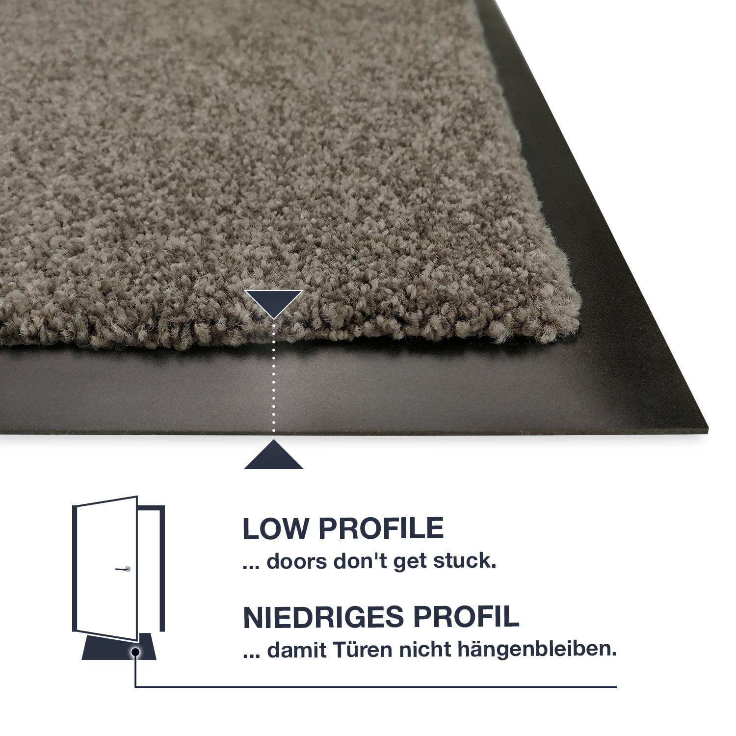 FUSSMATTEN FÜR INNEN & AUßEN TÜRMATTE - Taupe, Textil (58/180cm) - WohnDirect