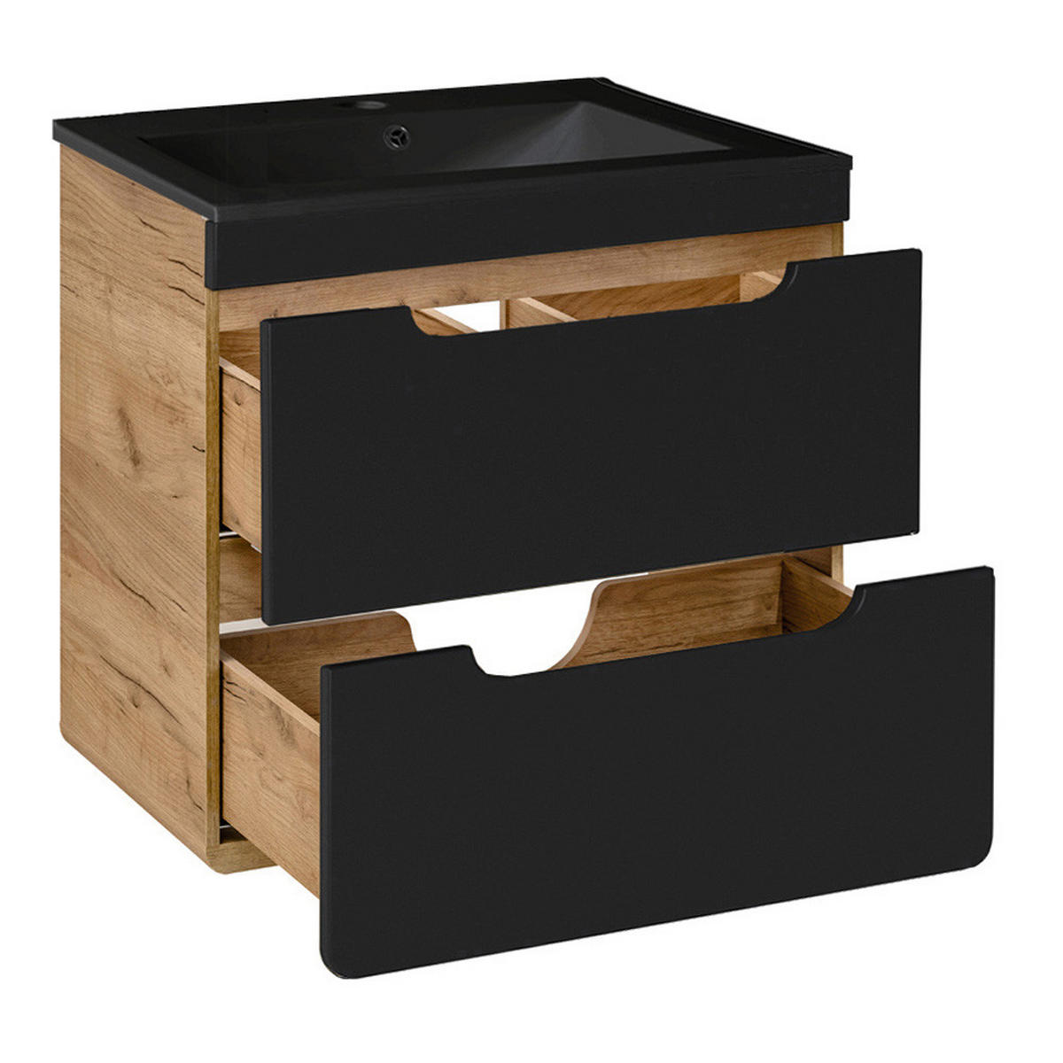 WASCHTISCH NEW-LUTON-114 New - Anthrazit, Holzwerkstoff (61/61/46cm) - Lomado