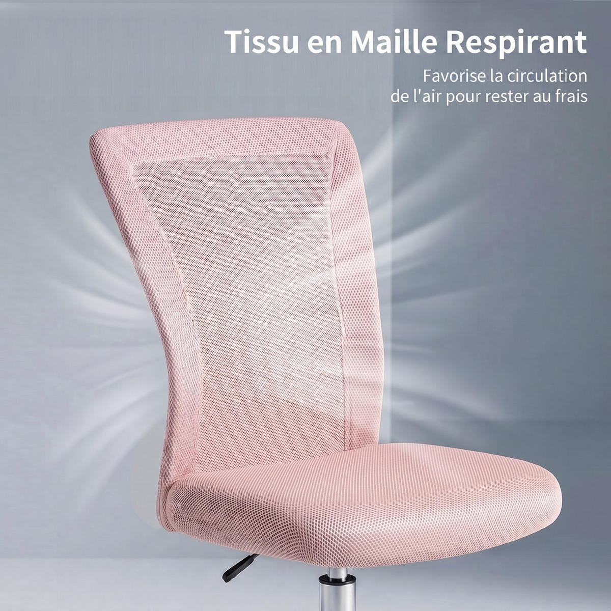 BÜROSTUHL Rosa 43.0/58.0/100.0 cm - Rosa, Textil (58/100/43cm)
