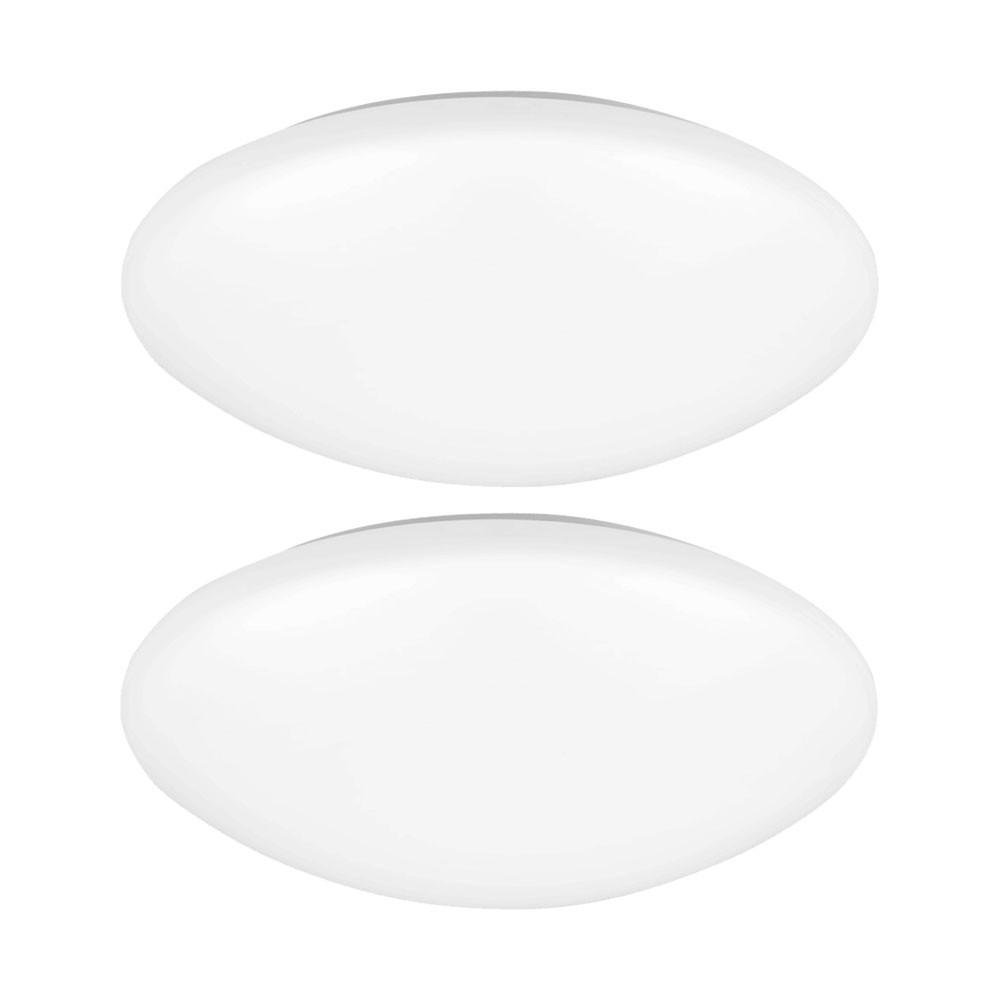LED DECKENLEUCHTE Metall Weiß 2er Set - Weiß, Metall (25/8/9.2cm)