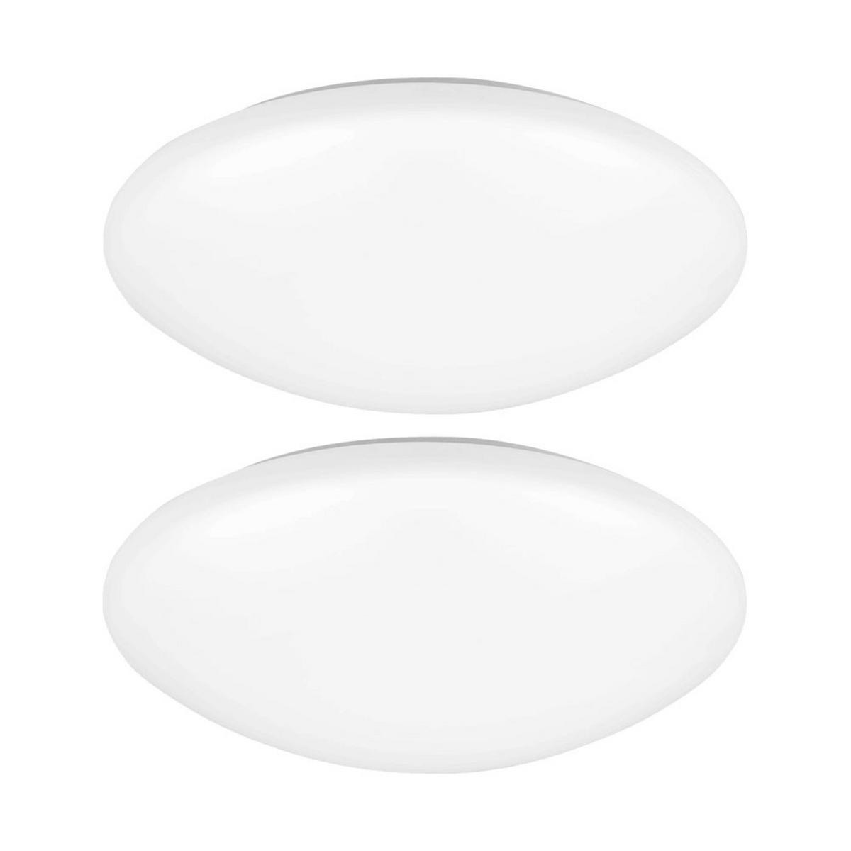 LED DECKENLEUCHTE Metall Weiß 2er Set - Weiß, Metall (25/8/9.2cm)