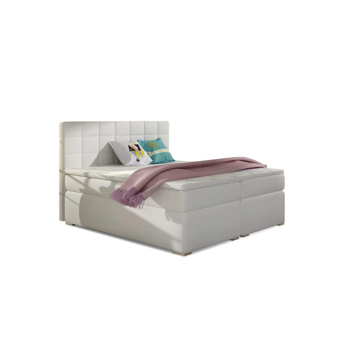 BOXBETT Alice Bonellfederkern - Silberfarben, Holz/Holzwerkstoff (180/200cm) - Best For Home