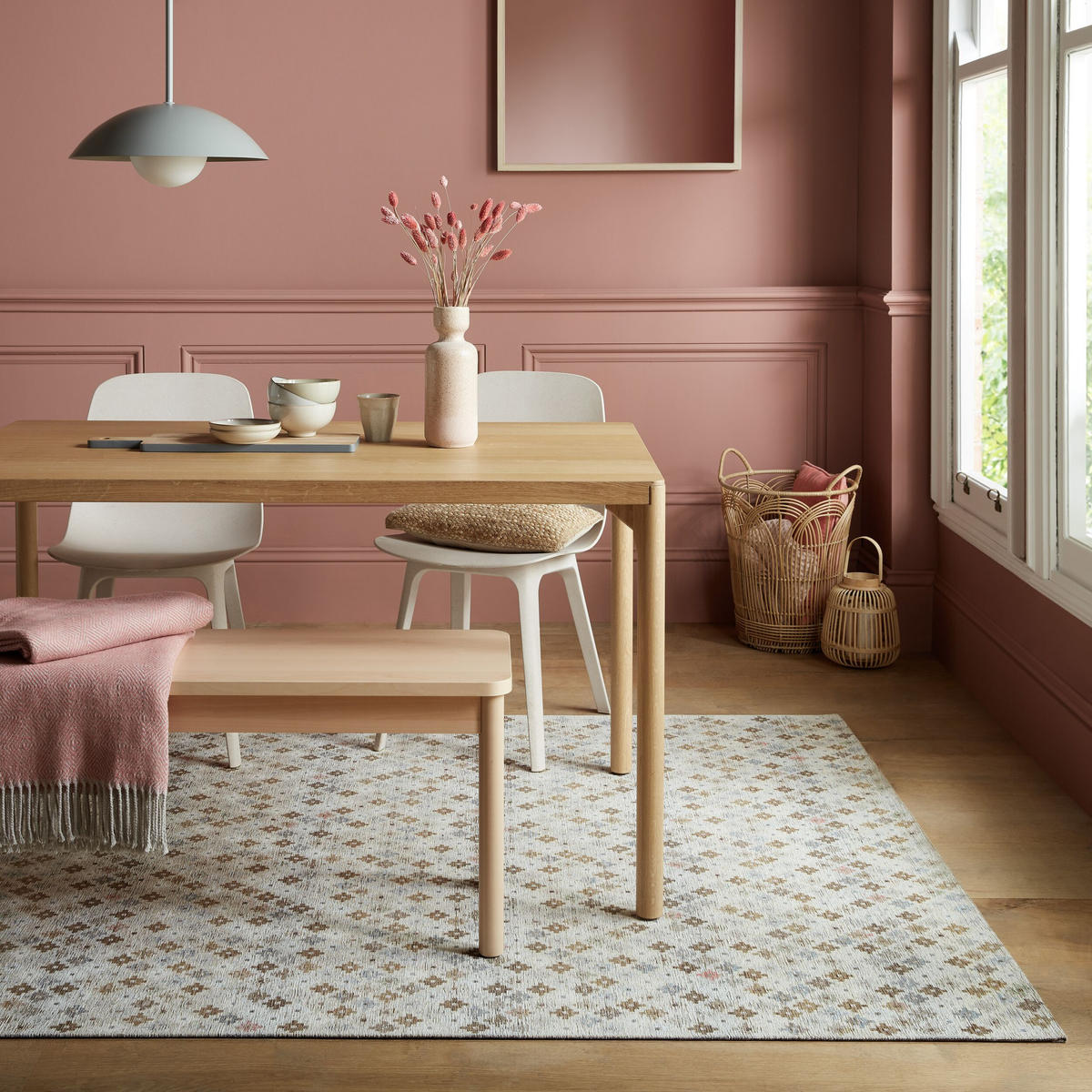 TEPPICH COQUET, mit Kreuz Muster, Erdtöne-Bunt, 200 x 290 cm - Beige, Textil (200/290cm) - KADIMA DESIGN