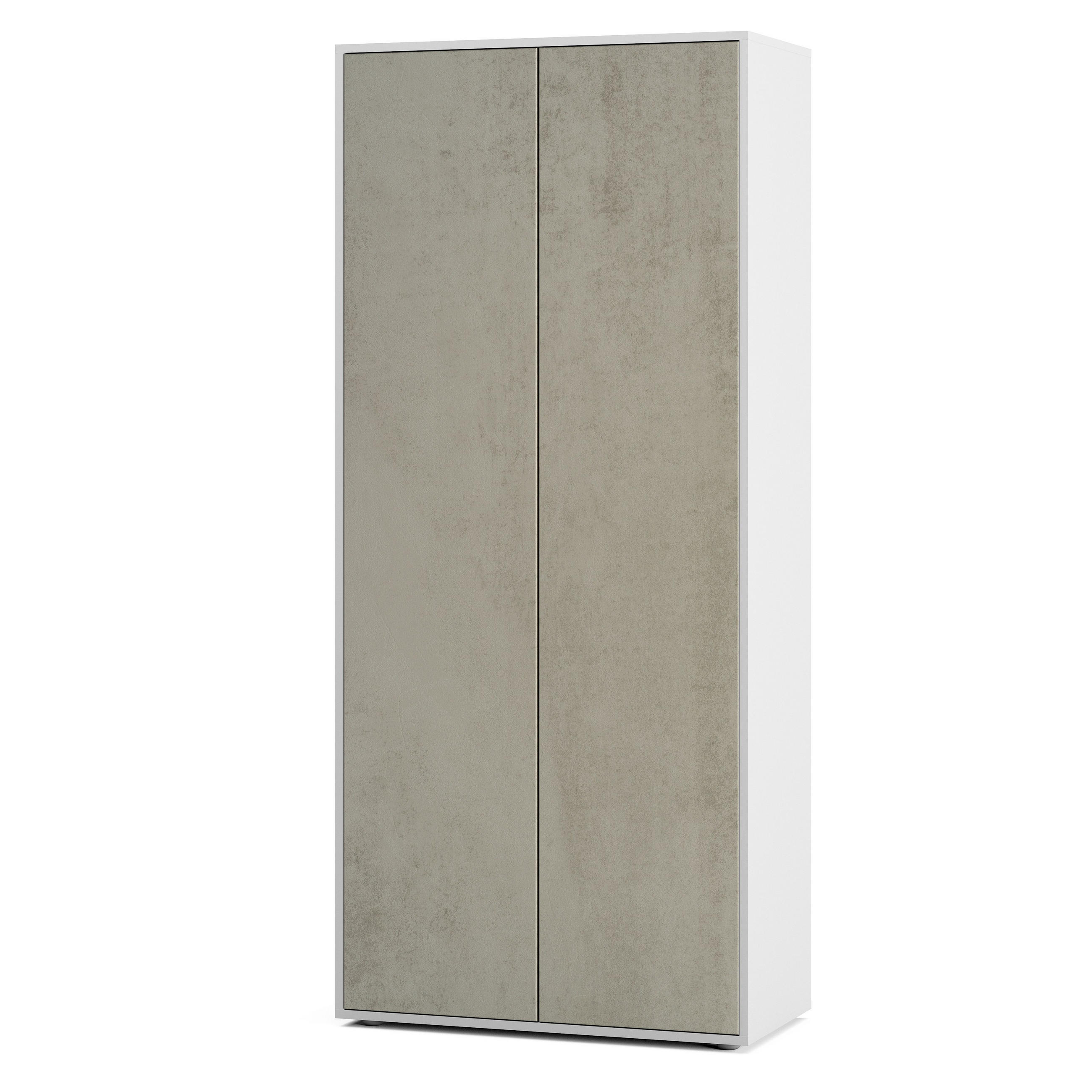 AKTENSCHRANK Amira T00 Beton Oxid 180/80/40 cm - Hellgrau, Holzwerkstoff (80/180/40cm) - SIMPLYFURN