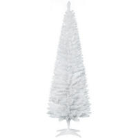 WEIHNACHTSBÄUME 55/55/180 cm weiß aus Kunststoff mit Ständer - Weiß, Kunststoff (180cm) - OKWISH
