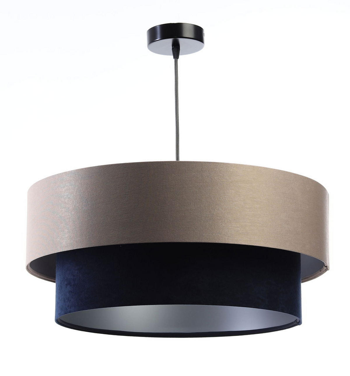 HÄNGELEUCHTE Blau 40/20 cm - Blau/Beige, Kunststoff (40/1/20cm) - ONZENO